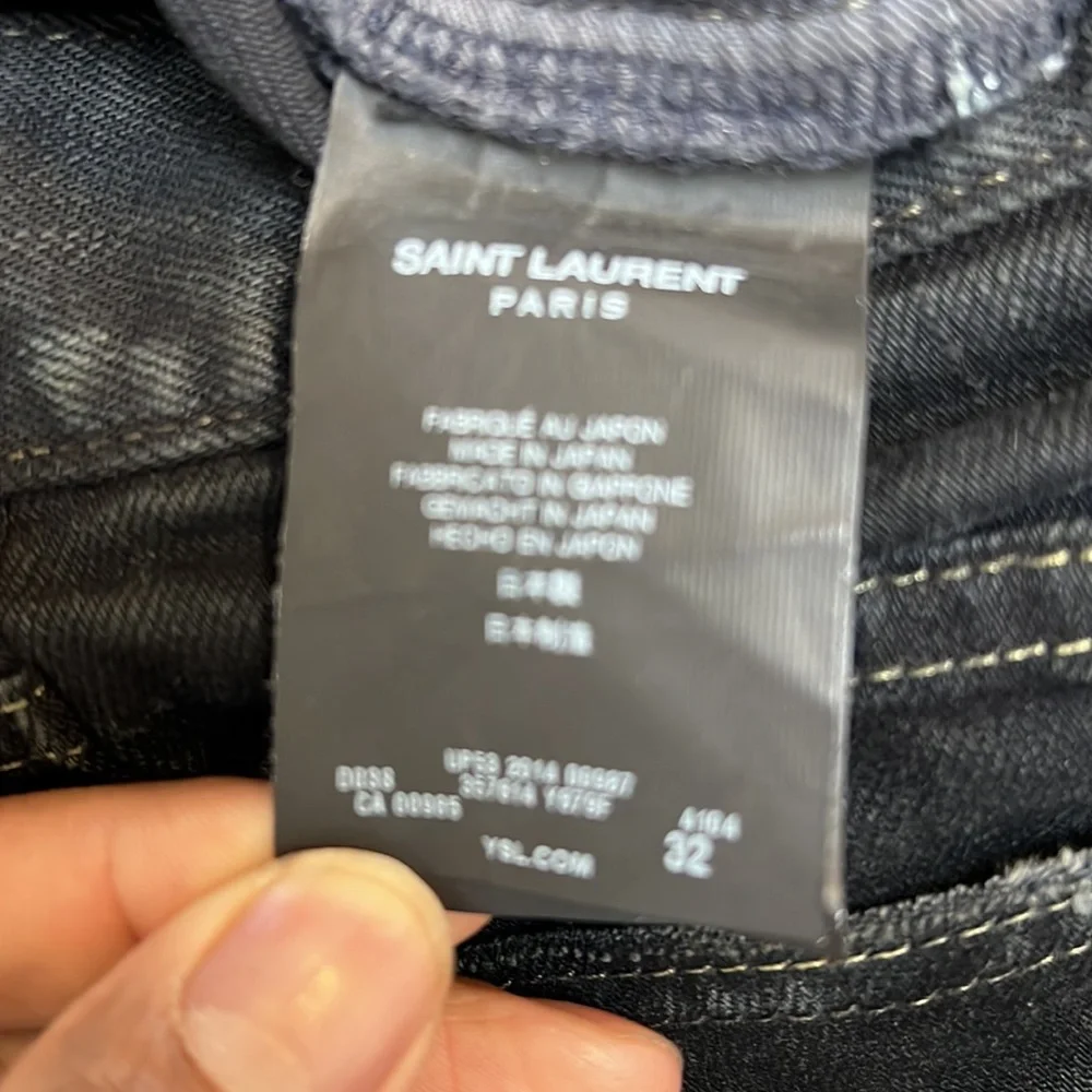 Distressed Saint Laurent denim